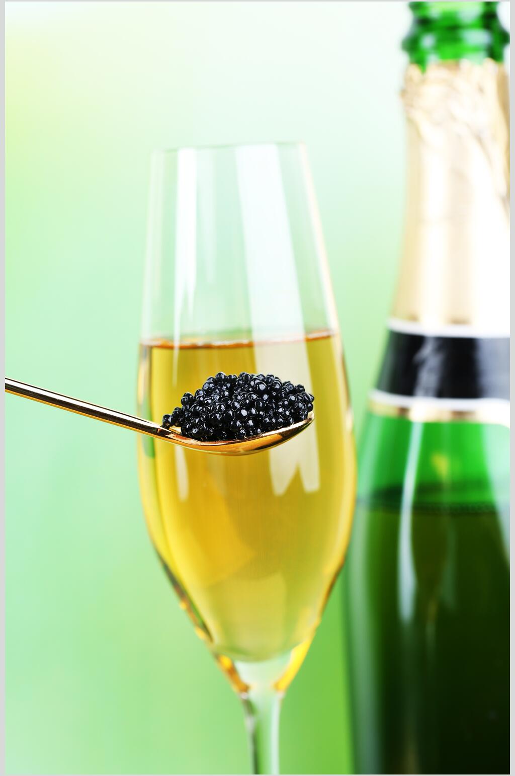 鱼籽葡萄酒高清图片素材