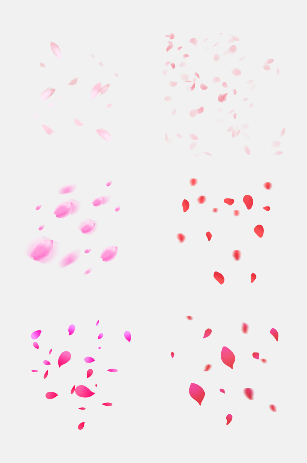唯美浪漫花瓣雨飘落免抠元素