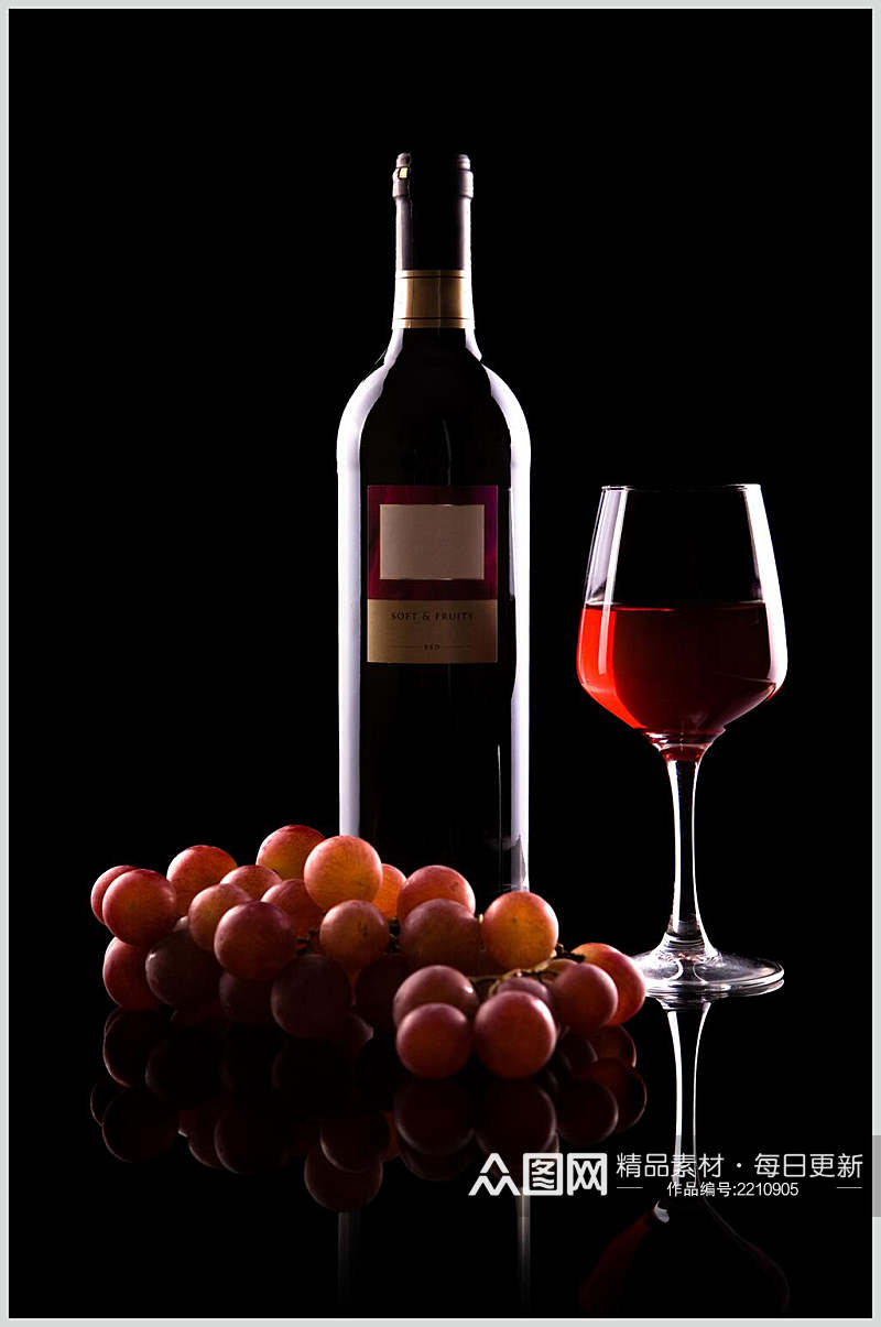 高端红酒葡萄酒摄影图片素材