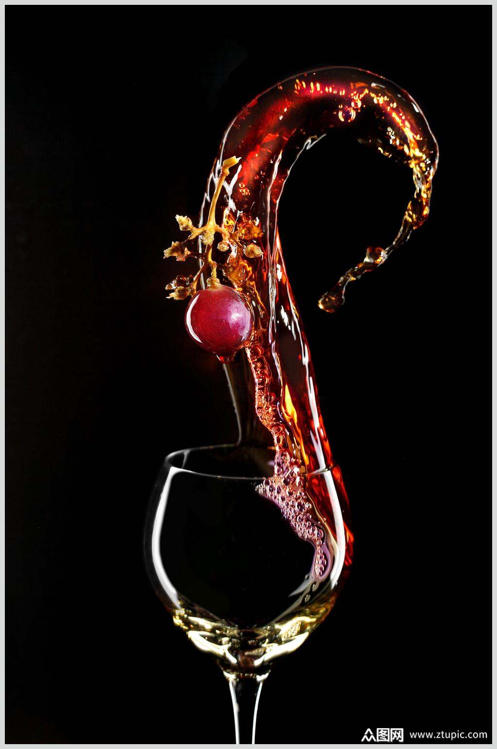 创意浪漫红酒葡萄酒餐饮高清图片素材