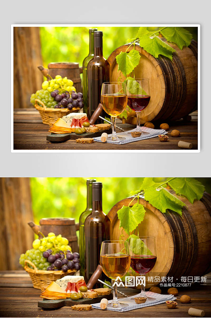 清新美味红酒葡萄酒高清图片素材
