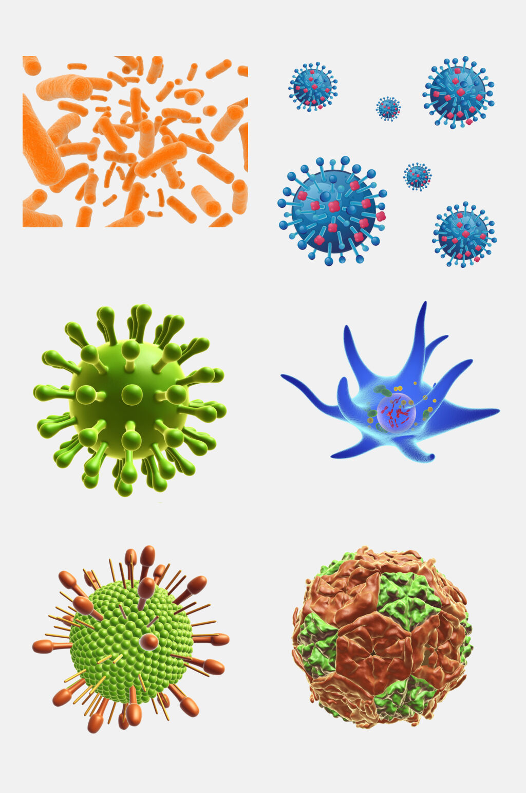 时尚医学细菌生物细胞分子免抠素材