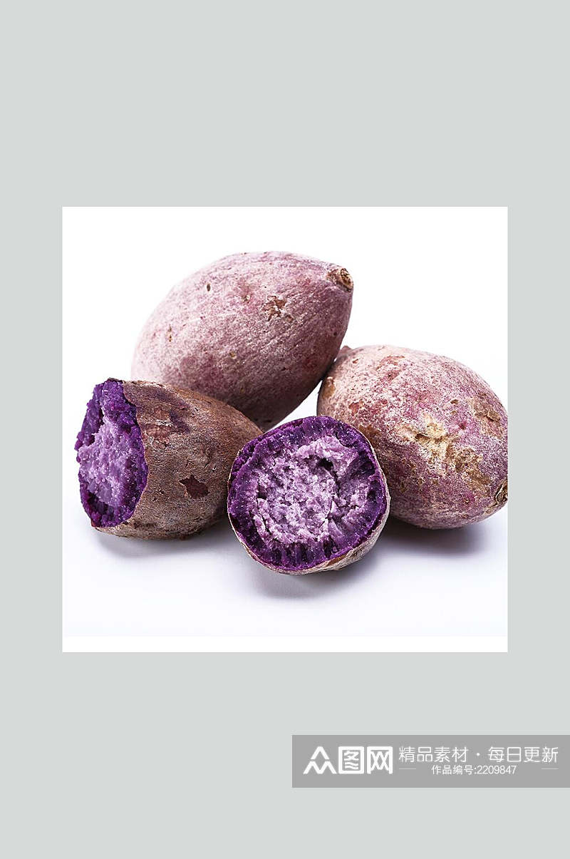 新鲜美味紫薯食品高清图片素材