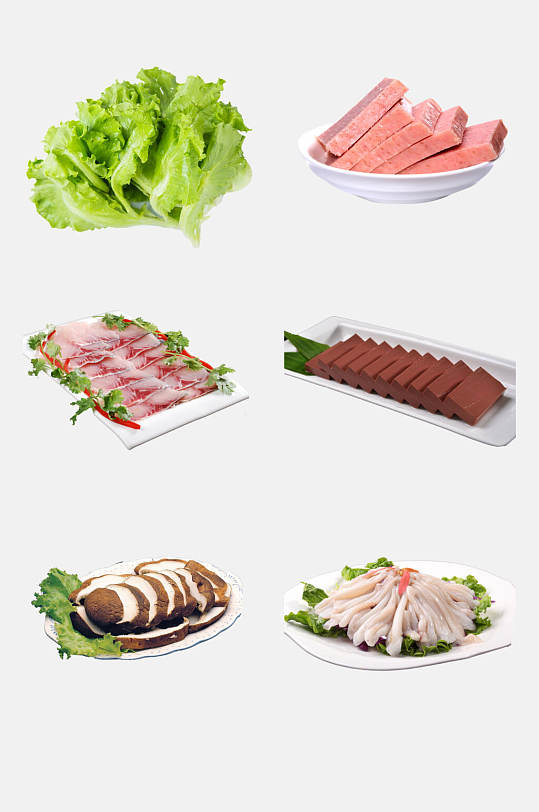 营养火锅食材鲜肉蔬菜免抠元素