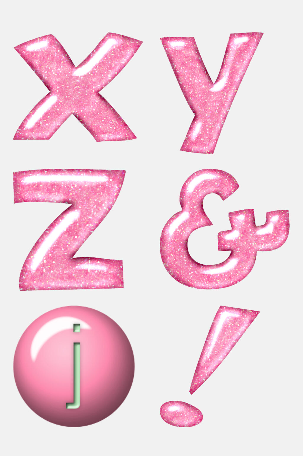 时尚创意玫瑰红数字字母免抠元素素材