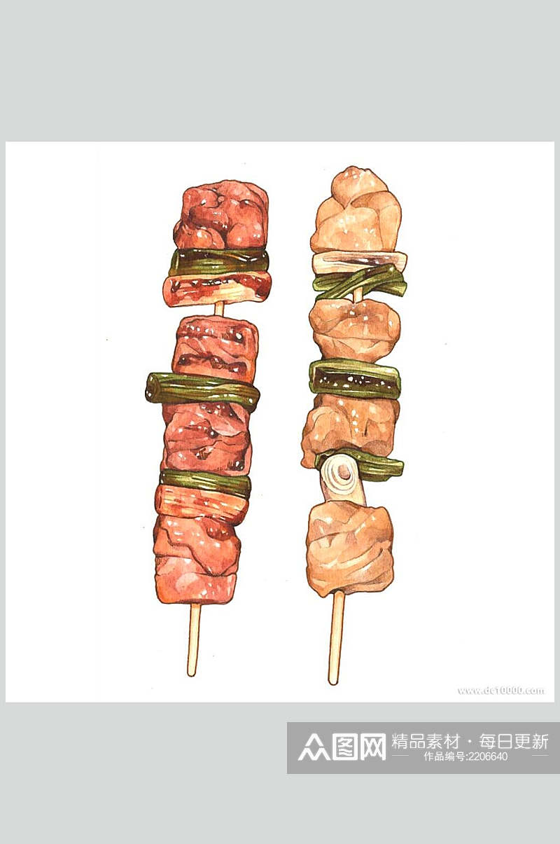 串串烤肉美食图片素材