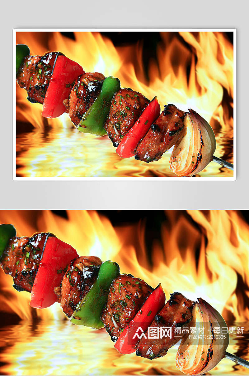 特色串串烤肉牛排食物摄影图片素材