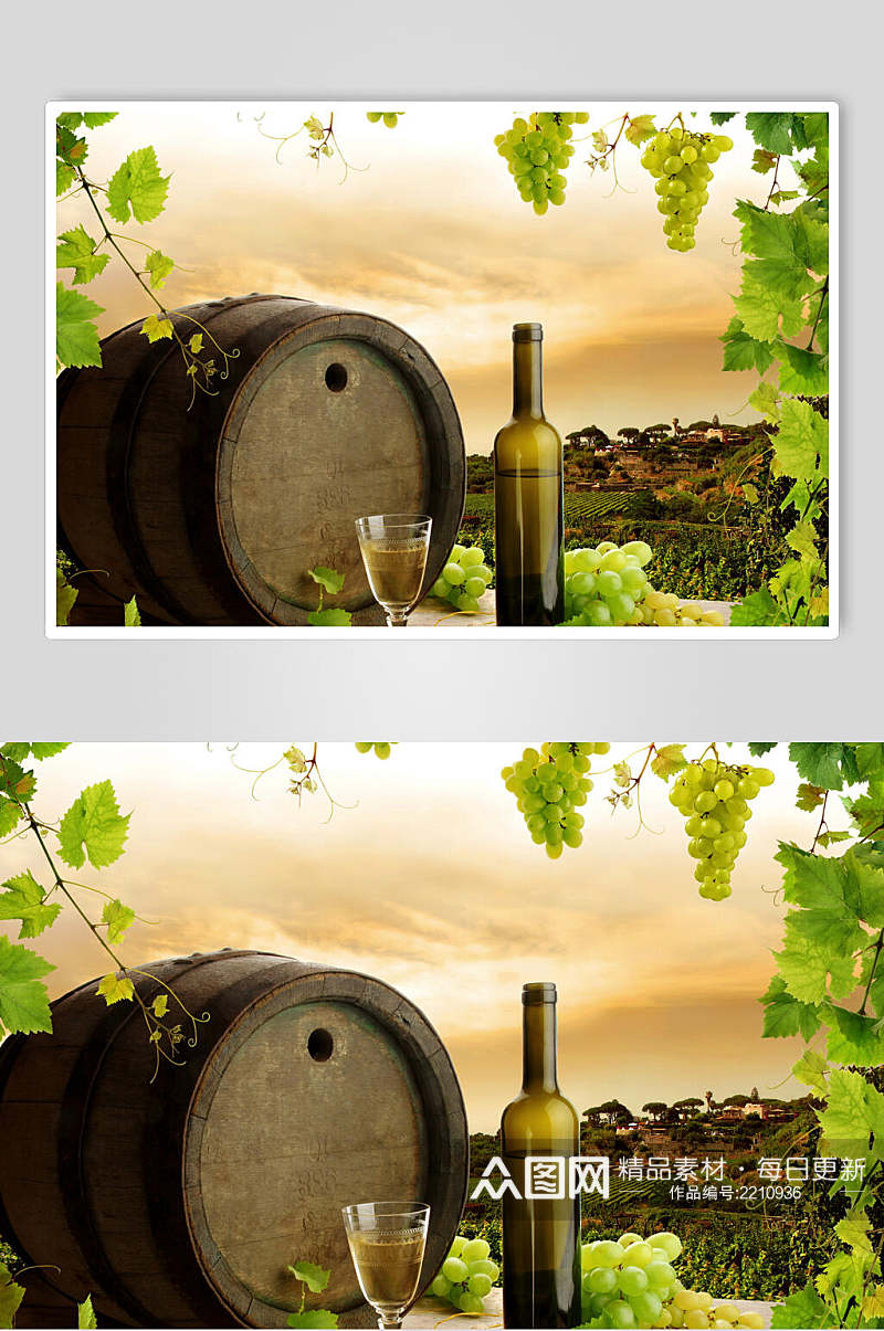 绿色红酒葡萄酒图片素材