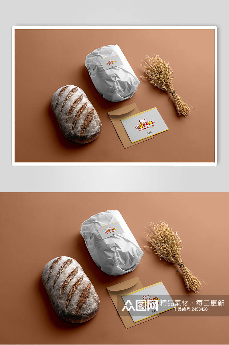 面包包装纸面包包装样机素材