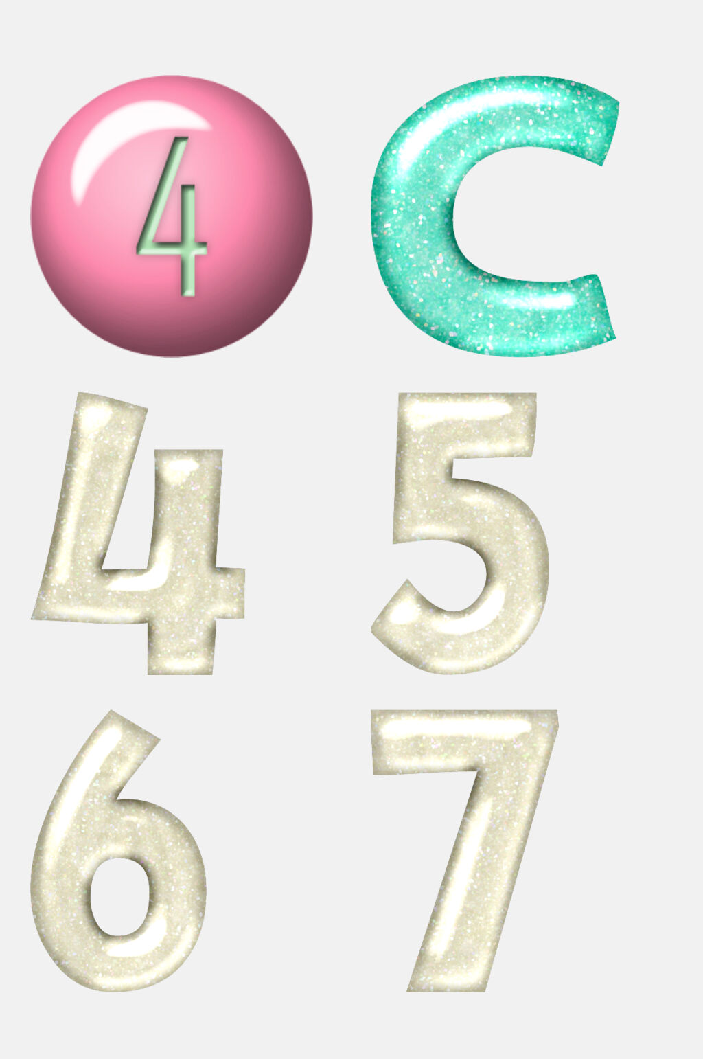 简洁数字字母免抠元素素材