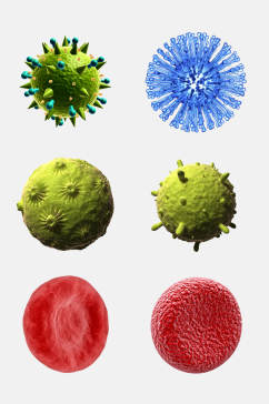 简洁大气医学细菌生物细胞分子免抠素材