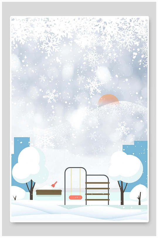 白雪皑皑冬季落雪背景