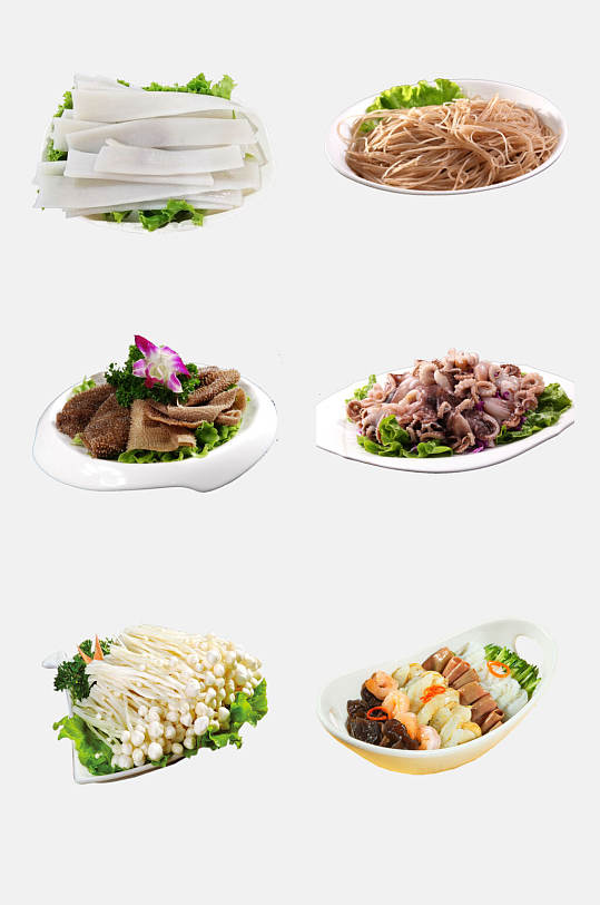 清新精品火锅食材鲜肉蔬菜免抠元素