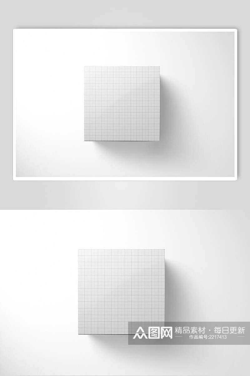 白色方形包装盒样机素材