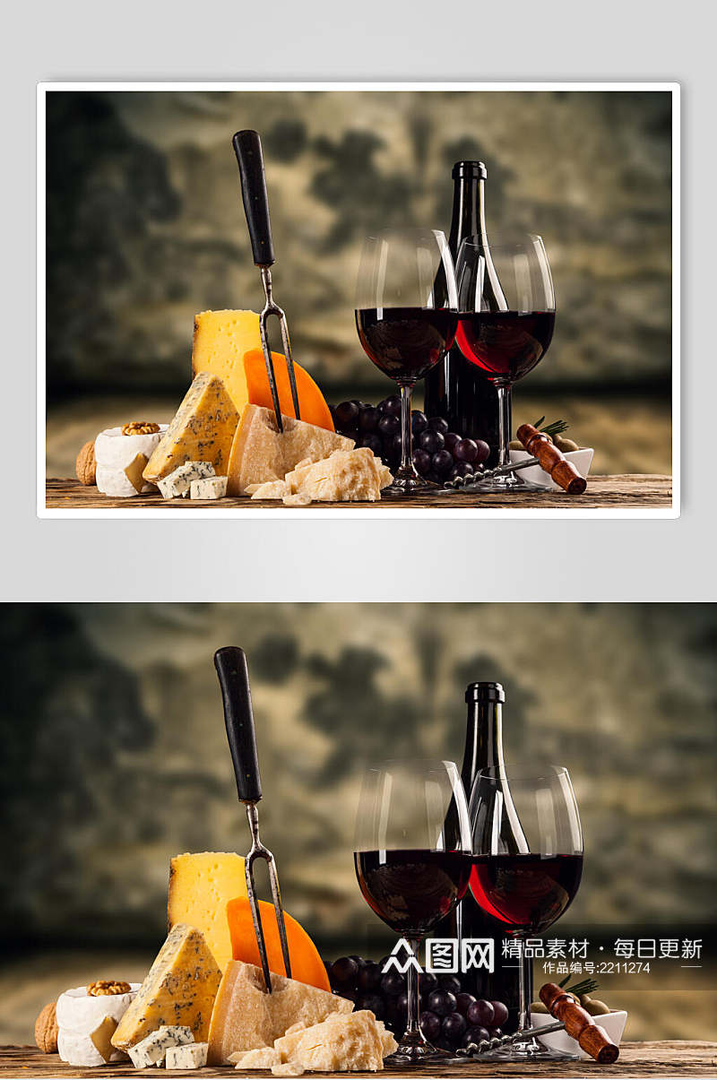 小吃葡萄酒餐饮高清图片素材