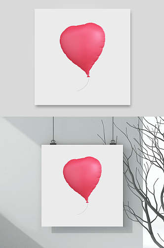 红色爱心气球气球元素