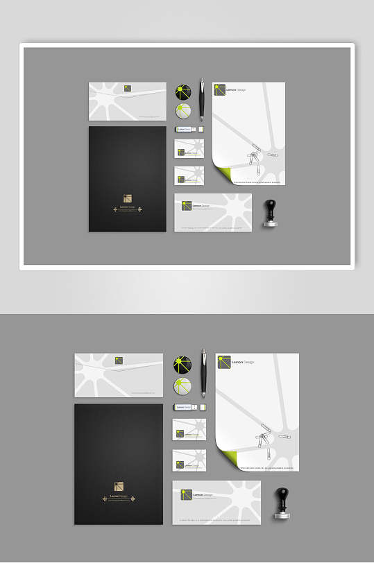 时尚精致笔记本品牌vi样机