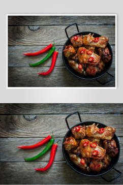 干锅烤肉牛排食品图片