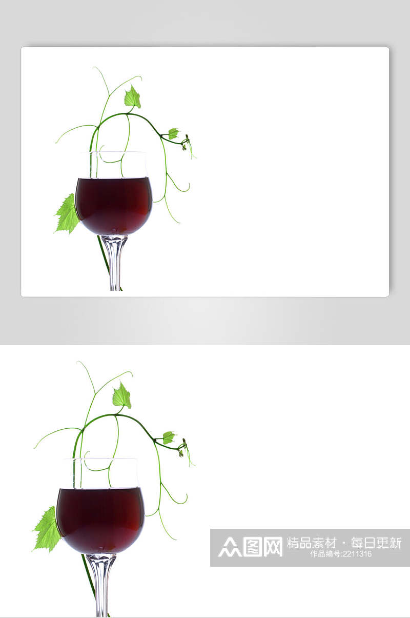 白底简洁葡萄酒餐饮图片素材