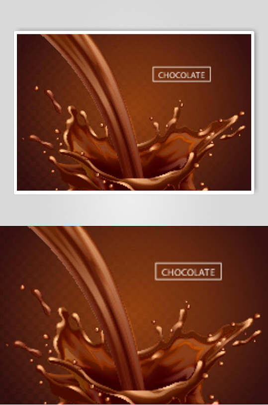 情人节丝滑巧克力可可矢量素材