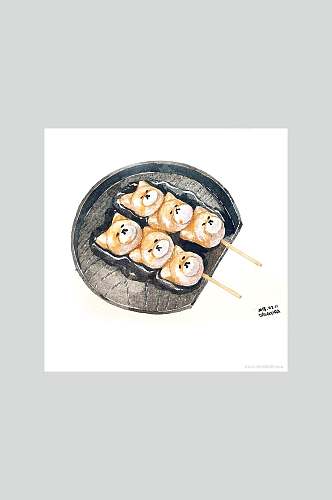 卡通美味串串美食甜品图片