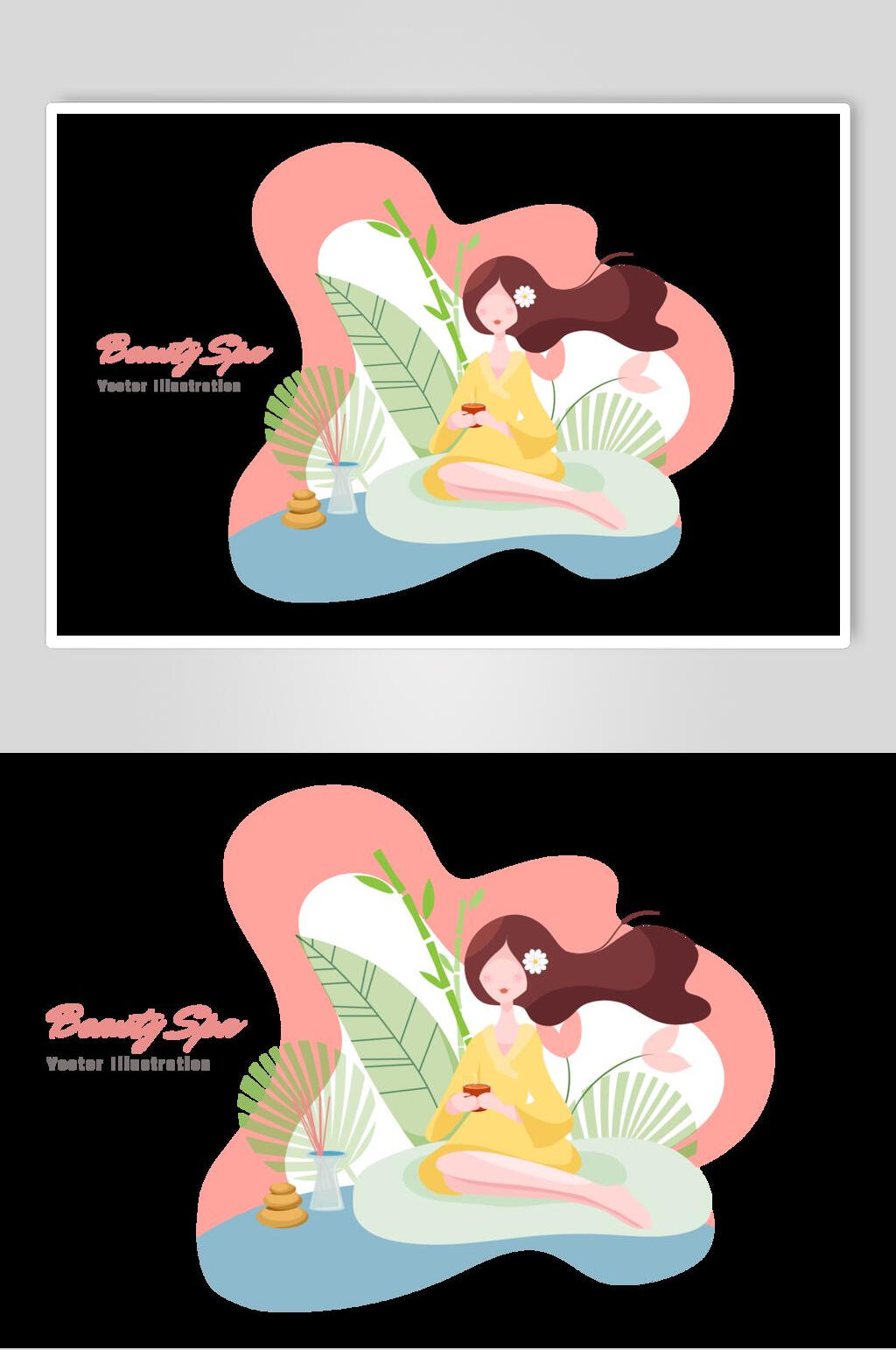简约女性网页插画素材素材