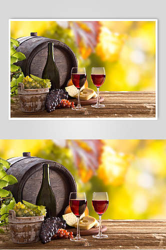 清新葡萄酒摄影图片