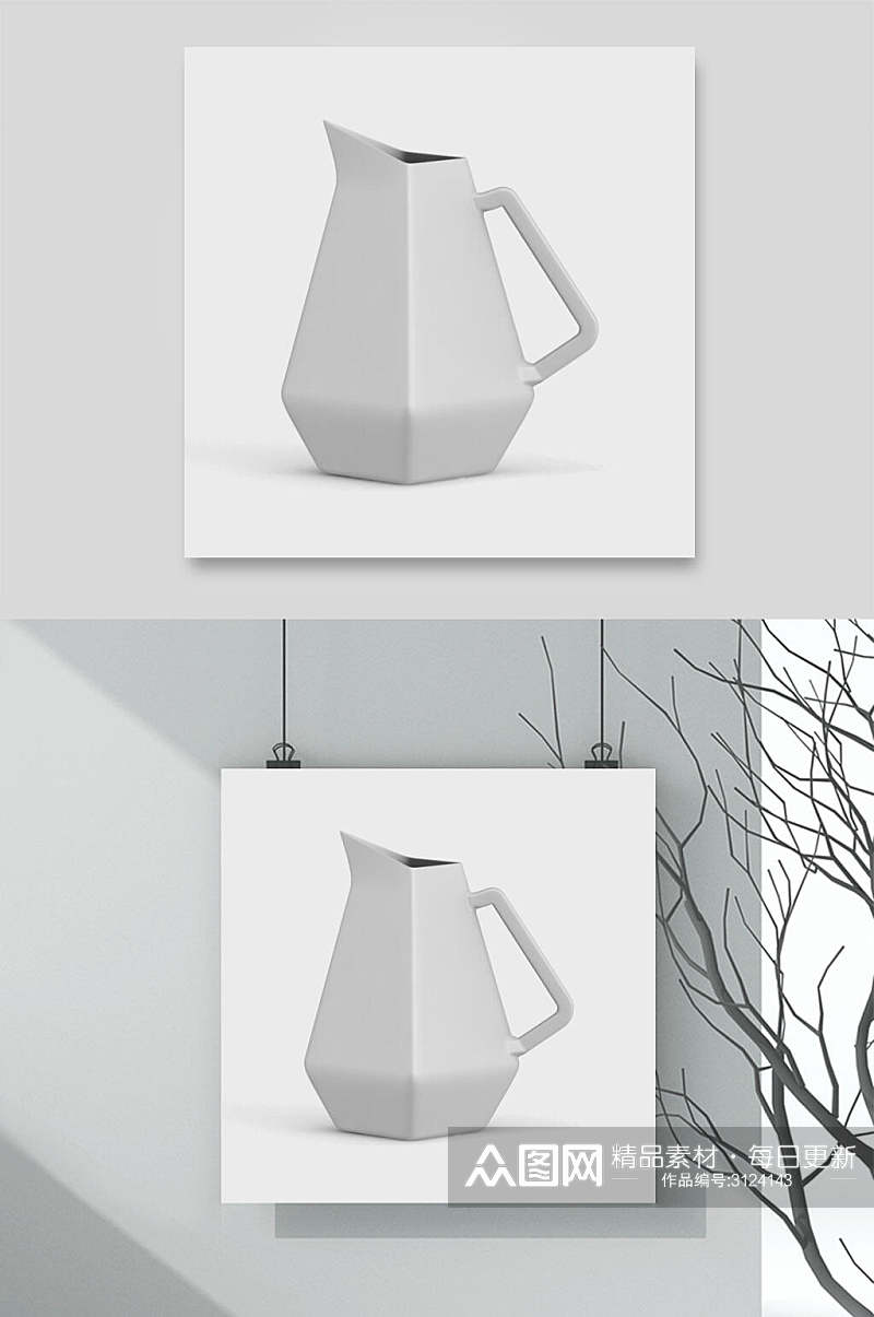 白色花瓶家居装饰元素素材