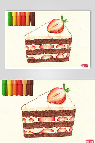 草莓水果蛋糕美食图片