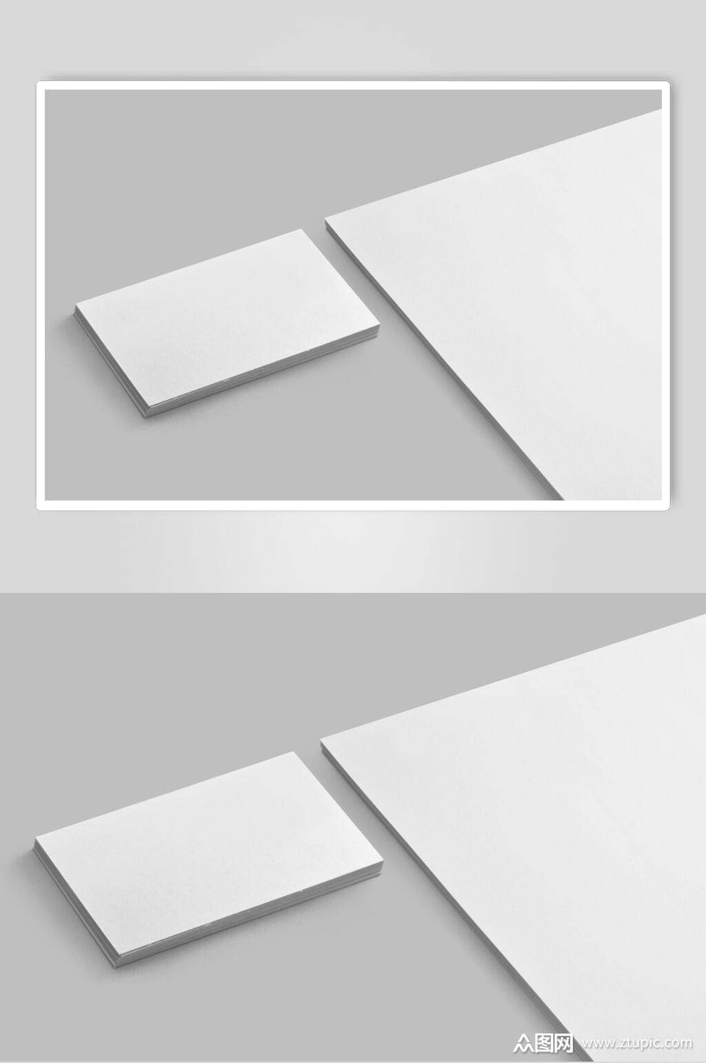 大气精美纸张儿童名片样机