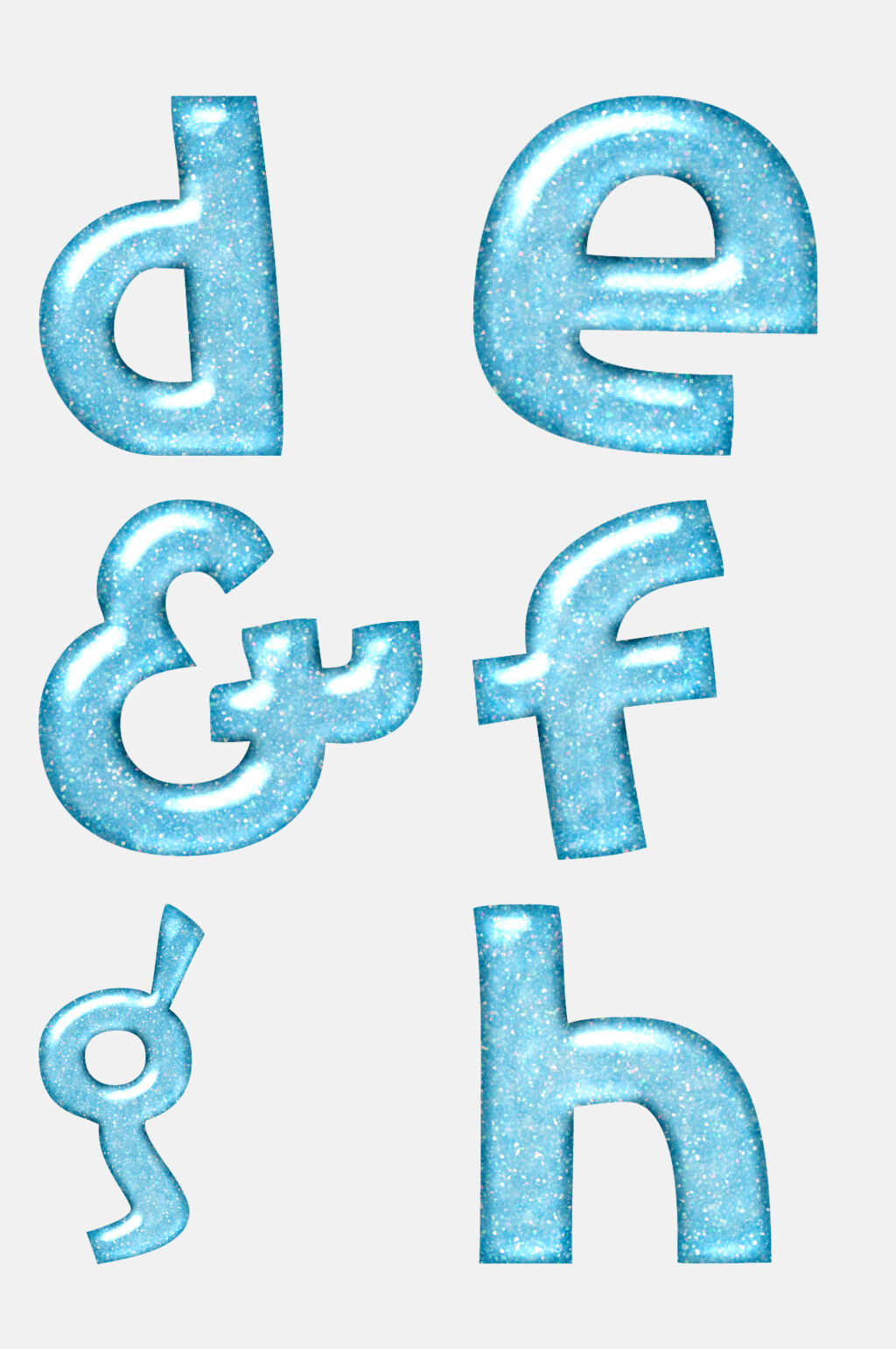 简约时尚蓝色数字字母免抠元素素材
