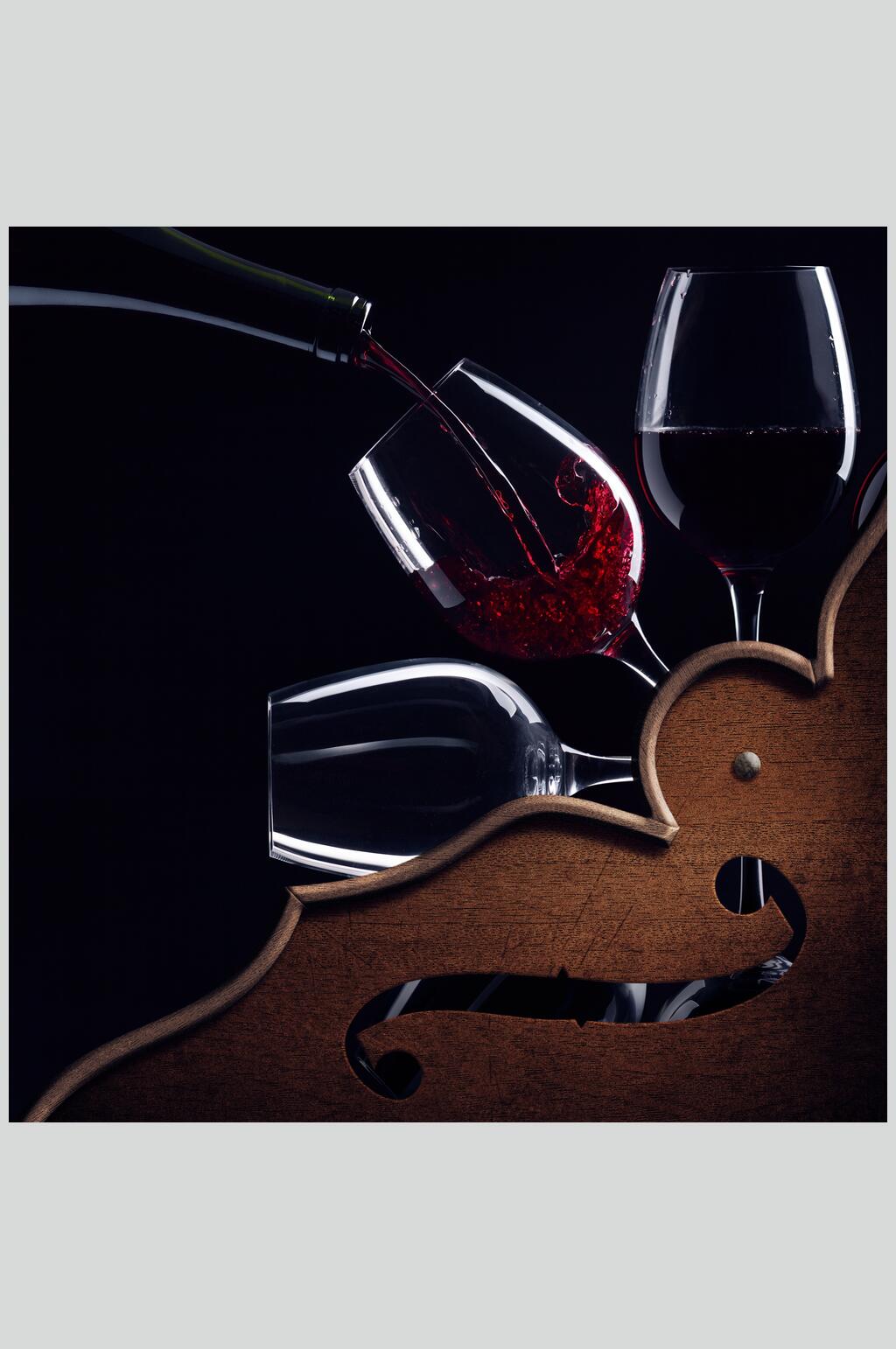 创意浪漫红酒葡萄酒摄影图片