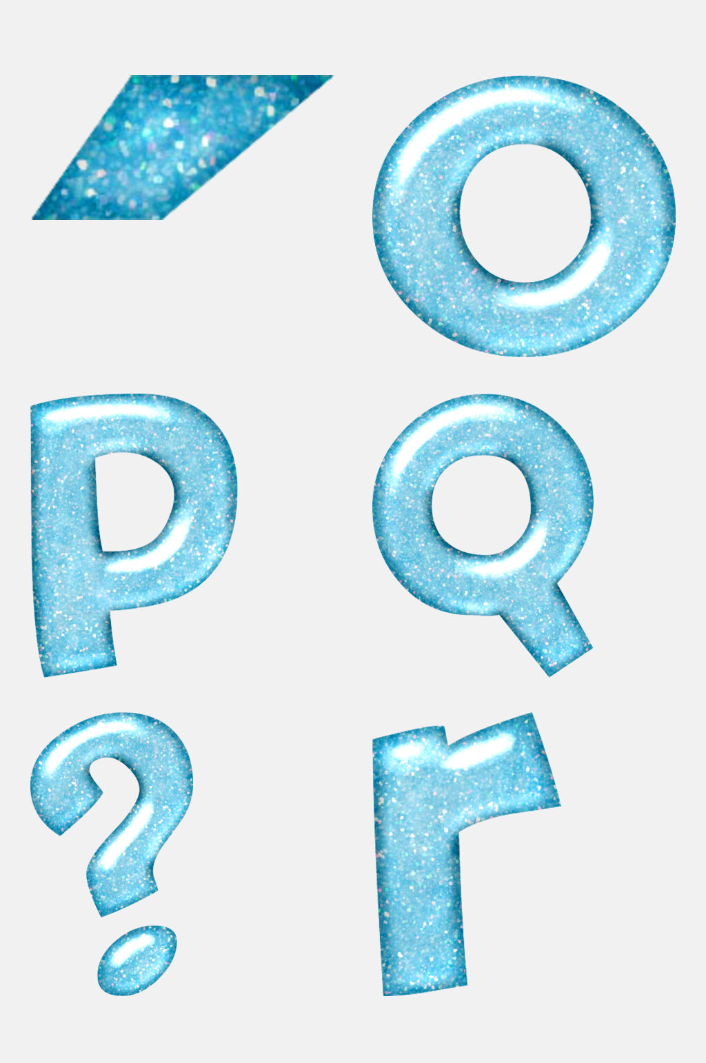 简约时尚蓝色数字字母免抠元素素材