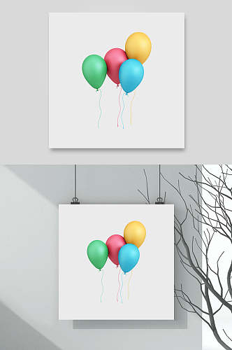 彩色气球气球元素