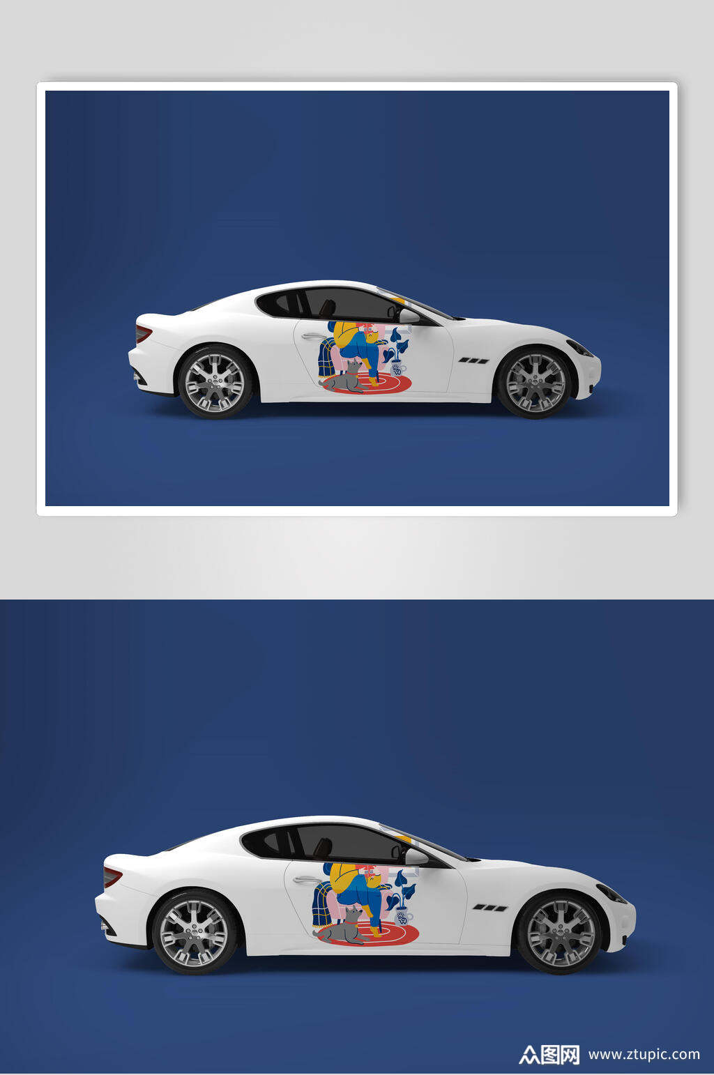 自然时尚汽车vi展示样机