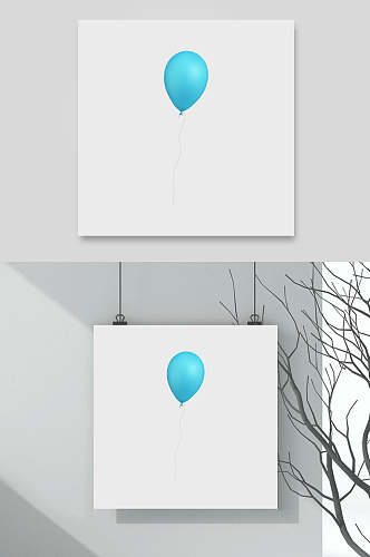蓝色气球气球元素