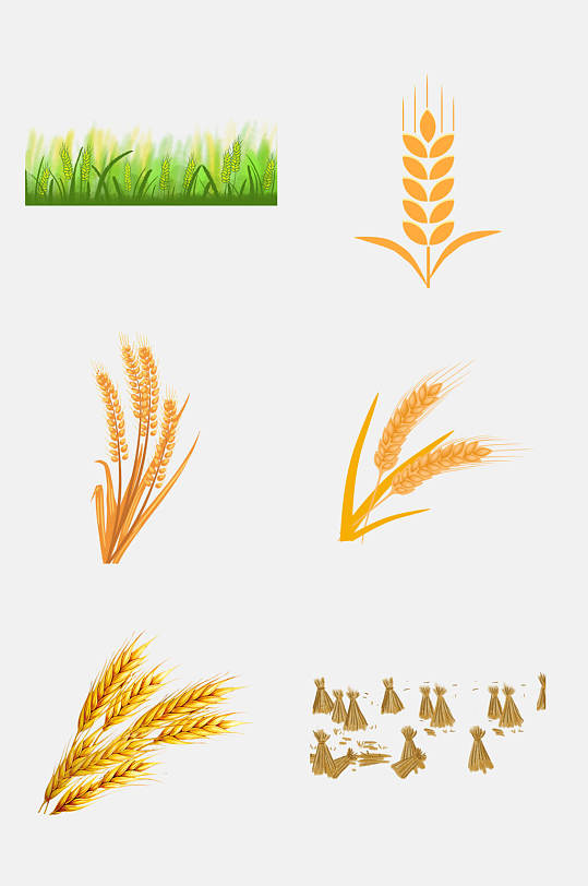 植物创意稻谷水稻免抠元素