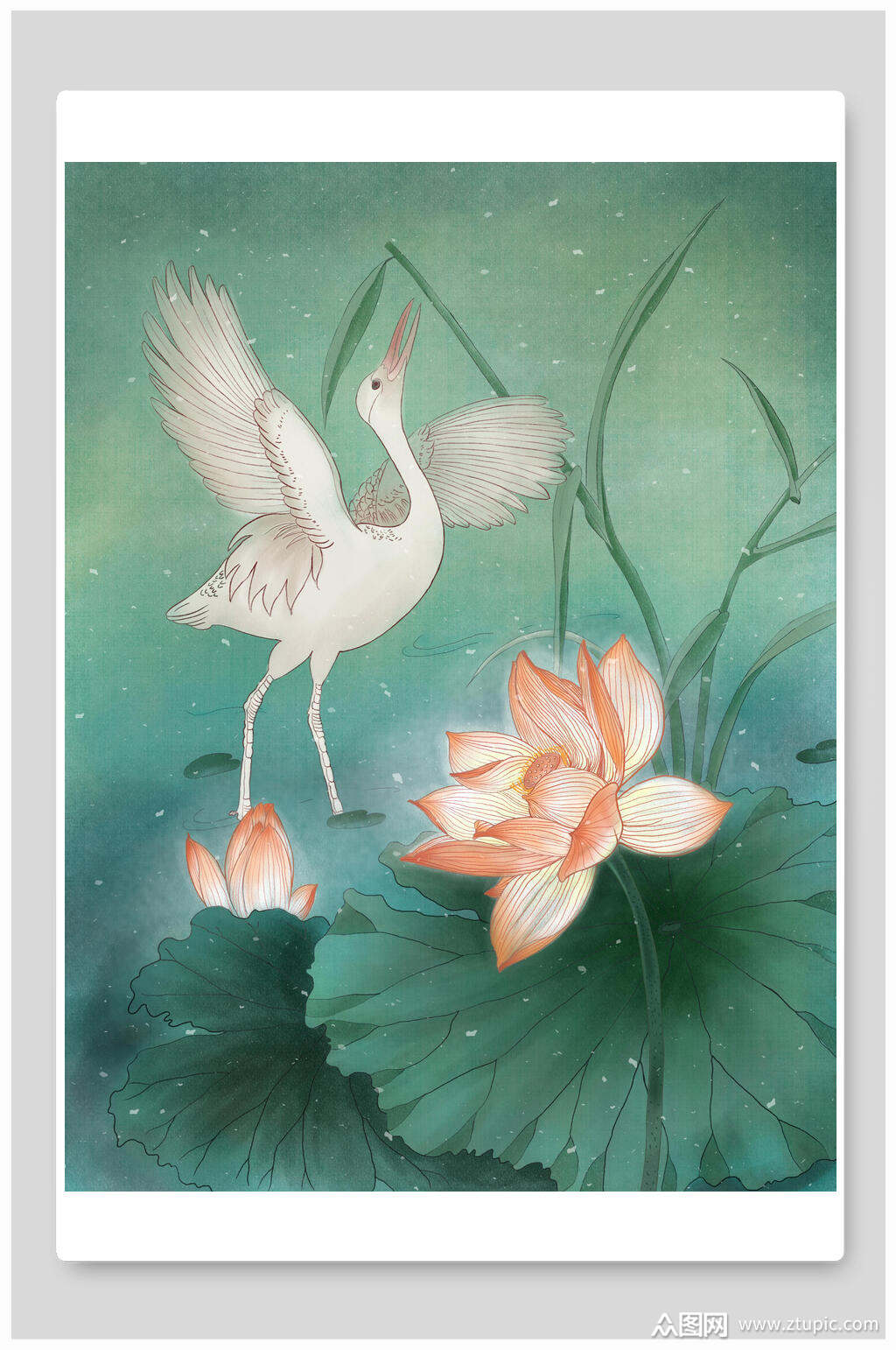 众图网独家提供文化中国风花鸟花卉花神插画素材免费下载