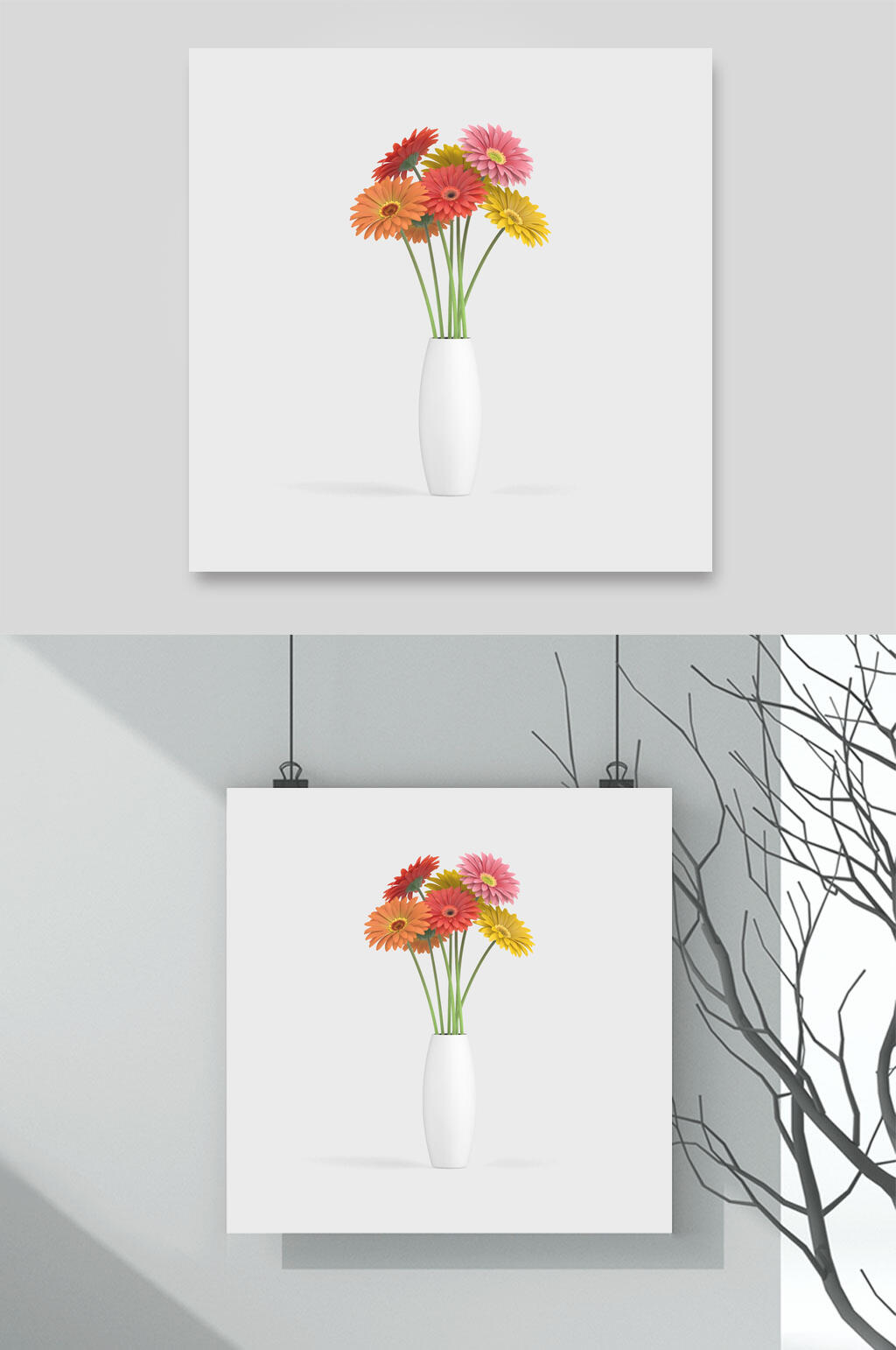 简约自然鲜花花卉元素素材