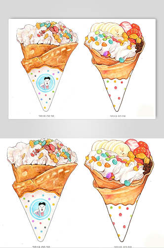 水果冰淇淋美食图片