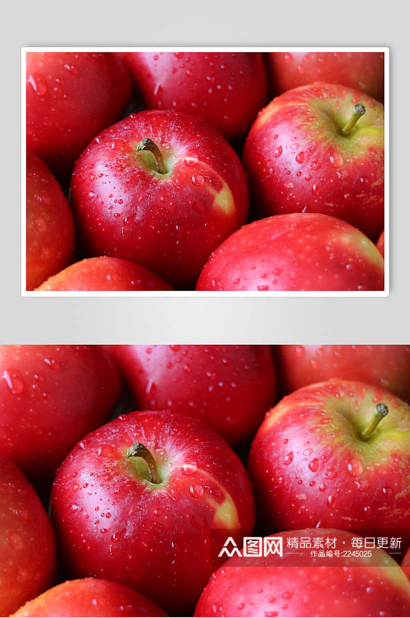 红润苹果水果高清图片素材