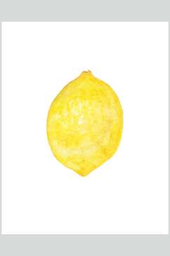 白底黄柠檬蔬果食品图片