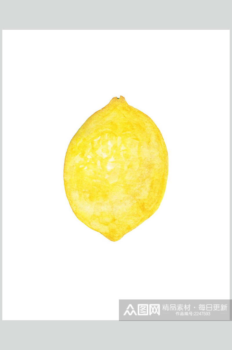 白底黄柠檬蔬果食品图片素材