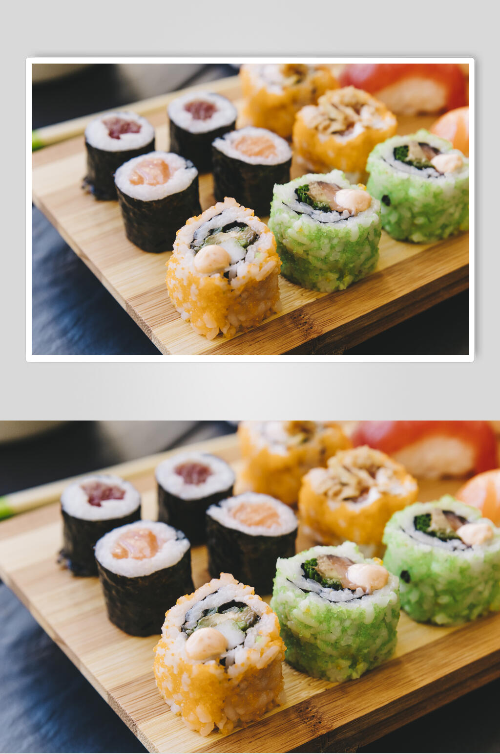 清新美味寿司食品图片素材