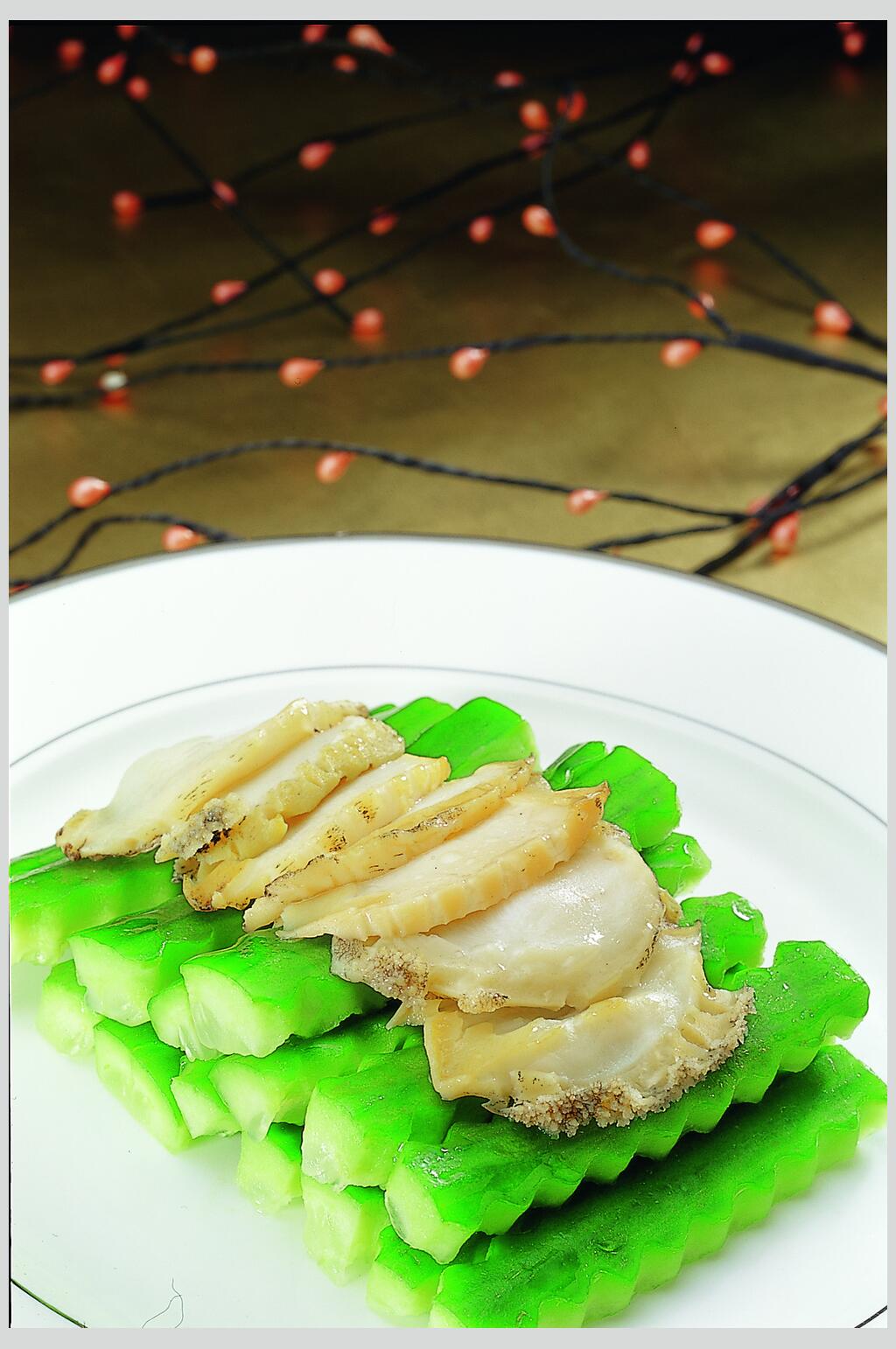 玉瓜鲍片食物摄影图片素材
