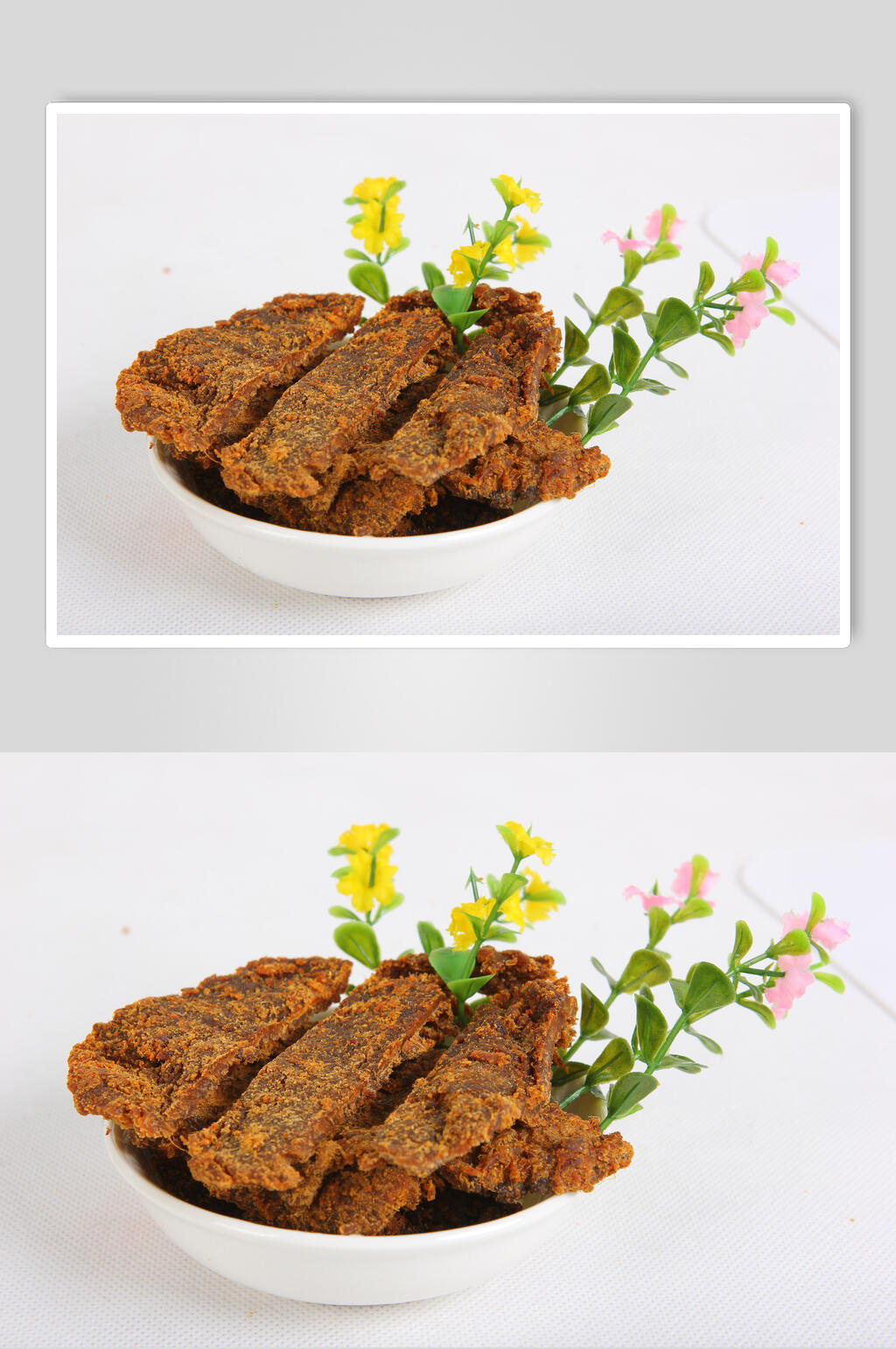 新鲜美味牛肉干美食摄影图片素材