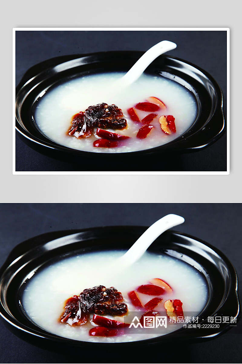 红枣桂圆粥食物摄影图片素材
