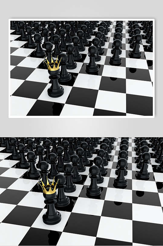 黑色国际象棋棋盘棋局图片