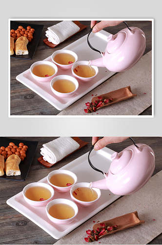 美味花茶茶具泡茶食品图片