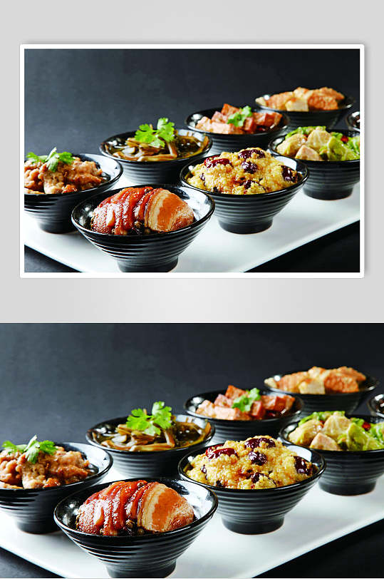 八小碗美食摄影图片